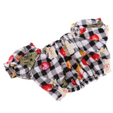 Maxbell Cherry Printed Plaid Short Sleeve T-shirt Top For 1/6 Bjd Doll Outfit Black - Aladdin Shoppers