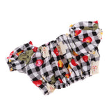 Maxbell Cherry Printed Plaid Short Sleeve T-shirt Top For 1/6 Bjd Doll Outfit Black - Aladdin Shoppers