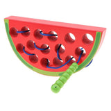 Maxbell Children Developmental Worm Eating Fruits Threading Puzzle Game Montessori Infant/Baby Wooden Toy – Watermelon A - Aladdin Shoppers