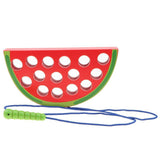 Maxbell Children Developmental Worm Eating Fruits Threading Puzzle Game Montessori Infant/Baby Wooden Toy – Watermelon A - Aladdin Shoppers