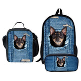 Maxbell Children School Bag Set for Boys Girls Kids Lunch Pen Bags Backpack Puppy_3 - Aladdin Shoppers
