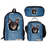 Maxbell Children School Bag Set for Boys Girls Kids Lunch Pen Bags Backpack Puppy_3 - Aladdin Shoppers