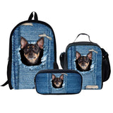 Maxbell Children School Bag Set for Boys Girls Kids Lunch Pen Bags Backpack Puppy_3 - Aladdin Shoppers