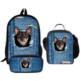 Maxbell Children School Bag Set for Boys Girls Kids Lunch Pen Bags Backpack Puppy_3 - Aladdin Shoppers