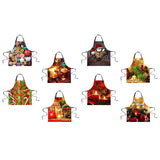 Maxbell Chistmas Kitchen Apron with Pockets Ties Chef's Apron Cooking blinking - Aladdin Shoppers