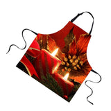 Maxbell Chistmas Kitchen Apron with Pockets Ties Chef's Apron Cooking candle - Aladdin Shoppers