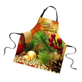 Maxbell Chistmas Kitchen Apron with Pockets Ties Chef's Apron Cooking Grass