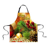 Maxbell Chistmas Kitchen Apron with Pockets Ties Chef's Apron Cooking Grass - Aladdin Shoppers