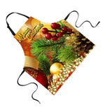 Maxbell Chistmas Kitchen Apron with Pockets Ties Chef's Apron Cooking Grass - Aladdin Shoppers