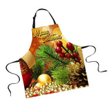 Maxbell Chistmas Kitchen Apron with Pockets Ties Chef's Apron Cooking Grass - Aladdin Shoppers