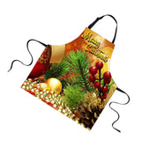 Maxbell Chistmas Kitchen Apron with Pockets Ties Chef's Apron Cooking Grass - Aladdin Shoppers