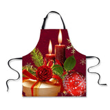 Maxbell Christmas Adults Chef Apron for Kitchen Festive Cooking Baking Candle 1 - Aladdin Shoppers