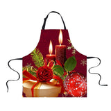 Maxbell Christmas Adults Chef Apron for Kitchen Festive Cooking Baking Candle 1 - Aladdin Shoppers