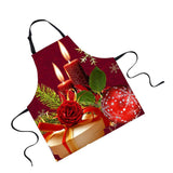 Maxbell Christmas Adults Chef Apron for Kitchen Festive Cooking Baking Candle 1 - Aladdin Shoppers
