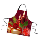 Maxbell Christmas Adults Chef Apron for Kitchen Festive Cooking Baking Candle 1 - Aladdin Shoppers