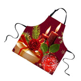 Maxbell Christmas Adults Chef Apron for Kitchen Festive Cooking Baking Candle 1 - Aladdin Shoppers