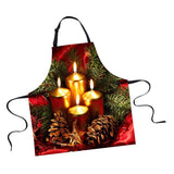 Maxbell Christmas Adults Chef Apron for Kitchen Festive Cooking Baking Candle 2