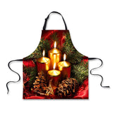 Maxbell Christmas Adults Chef Apron for Kitchen Festive Cooking Baking Candle 2 - Aladdin Shoppers