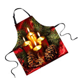 Maxbell Christmas Adults Chef Apron for Kitchen Festive Cooking Baking Candle 2 - Aladdin Shoppers
