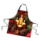 Maxbell Christmas Adults Chef Apron for Kitchen Festive Cooking Baking Candle 2 - Aladdin Shoppers