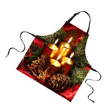 Maxbell Christmas Adults Chef Apron for Kitchen Festive Cooking Baking Candle 2 - Aladdin Shoppers