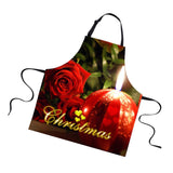 Maxbell Christmas Adults Chef Apron for Kitchen Festive Cooking Baking Rose