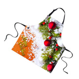 Maxbell Christmas Adults Chef Apron for Kitchen Festive Cooking Baking Snow - Aladdin Shoppers