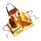 Maxbell Christmas Apron, Unisex Kitchen Bib Apron Adjustable Neck Antifouling F - Aladdin Shoppers