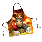 Maxbell Christmas Apron, Unisex Kitchen Bib Apron Adjustable Neck Antifouling H
