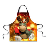 Maxbell Christmas Apron, Unisex Kitchen Bib Apron Adjustable Neck Antifouling H - Aladdin Shoppers