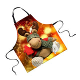 Maxbell Christmas Apron, Unisex Kitchen Bib Apron Adjustable Neck Antifouling H - Aladdin Shoppers