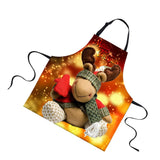 Maxbell Christmas Apron, Unisex Kitchen Bib Apron Adjustable Neck Antifouling H - Aladdin Shoppers