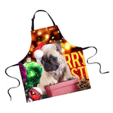 Maxbell Christmas Apron Unisex Kitchen Bib Apron Adjustable Neck Cooking CA5342R - Aladdin Shoppers