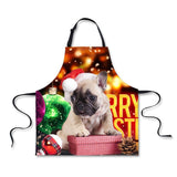 Maxbell Christmas Apron Unisex Kitchen Bib Apron Adjustable Neck Cooking CA5342R - Aladdin Shoppers