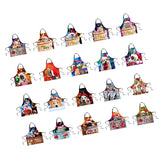 Maxbell Christmas Apron Unisex Kitchen Bib Apron Adjustable Neck Cooking CA5342R - Aladdin Shoppers