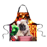 Maxbell Christmas Apron Unisex Kitchen Bib Apron Adjustable Neck Cooking CA5342R - Aladdin Shoppers