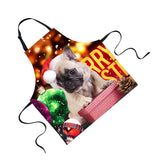 Maxbell Christmas Apron Unisex Kitchen Bib Apron Adjustable Neck Cooking CA5342R - Aladdin Shoppers