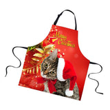 Maxbell Christmas Apron Unisex Kitchen Bib Apron Adjustable Neck Cooking CA5343R - Aladdin Shoppers
