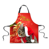 Maxbell Christmas Apron Unisex Kitchen Bib Apron Adjustable Neck Cooking CA5343R - Aladdin Shoppers