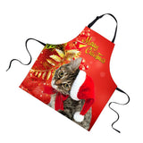 Maxbell Christmas Apron Unisex Kitchen Bib Apron Adjustable Neck Cooking CA5343R - Aladdin Shoppers