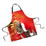 Maxbell Christmas Apron Unisex Kitchen Bib Apron Adjustable Neck Cooking CA5343R - Aladdin Shoppers