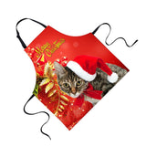 Maxbell Christmas Apron Unisex Kitchen Bib Apron Adjustable Neck Cooking CA5343R - Aladdin Shoppers