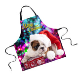 Maxbell Christmas Apron Unisex Kitchen Bib Apron Adjustable Neck Cooking CA5346R - Aladdin Shoppers