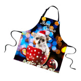 Maxbell Christmas Apron Unisex Kitchen Bib Apron Adjustable Neck Cooking CA5351R
