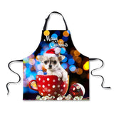 Maxbell Christmas Apron Unisex Kitchen Bib Apron Adjustable Neck Cooking CA5351R - Aladdin Shoppers