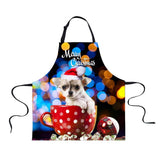 Maxbell Christmas Apron Unisex Kitchen Bib Apron Adjustable Neck Cooking CA5351R - Aladdin Shoppers