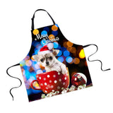Maxbell Christmas Apron Unisex Kitchen Bib Apron Adjustable Neck Cooking CA5351R - Aladdin Shoppers