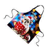 Maxbell Christmas Apron Unisex Kitchen Bib Apron Adjustable Neck Cooking CA5351R - Aladdin Shoppers