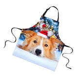 Maxbell Christmas Apron Unisex Kitchen Bib Apron Adjustable Neck Cooking CA5352R - Aladdin Shoppers