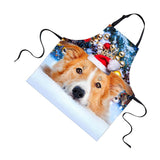Maxbell Christmas Apron Unisex Kitchen Bib Apron Adjustable Neck Cooking CA5352R - Aladdin Shoppers